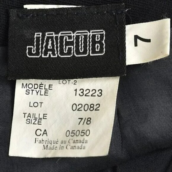 Vintage Jacob Maxi Navy Blue Pencil Skirt Side Slit Size 7/8 - Picture 5 of 9